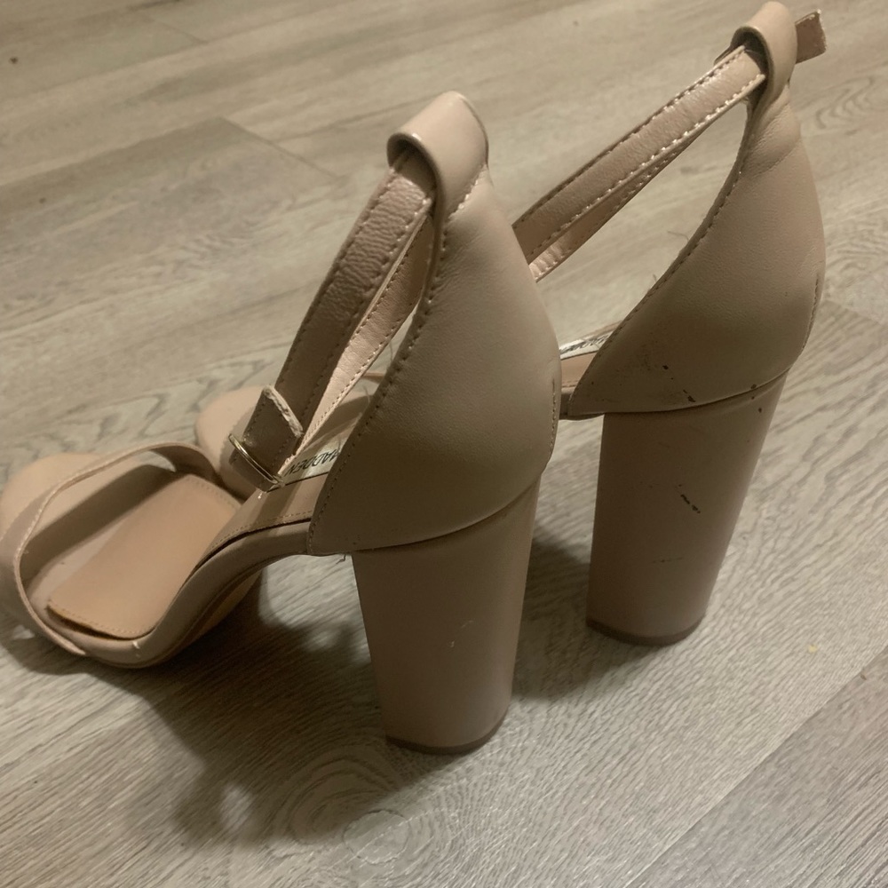 Steve Madden Beige Cream Tan Heels / Size  10 / Thick Heel
